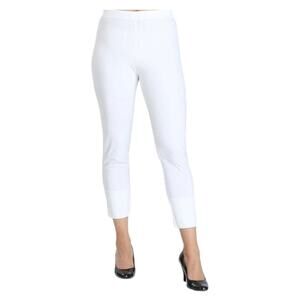 IC By Connie K Leggings Cropped Buttons at Ankle‎ White XSmall New!!